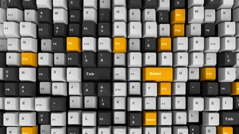 3D Keyboard Interface Animation Loop Stockbeeldmateriaal 309541395