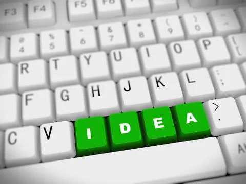 3d keyboard - word idea Stock Illustration