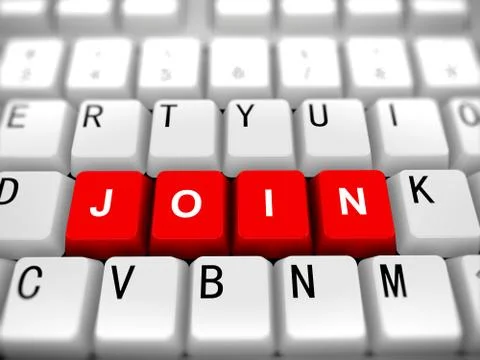 3d keyboard - word join Stock Illustration