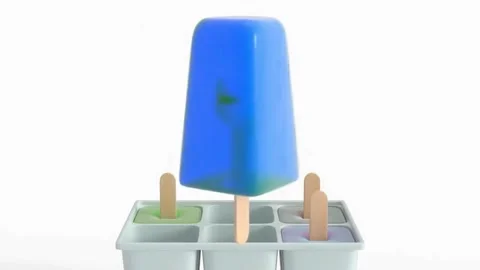 3D Kids Blue Popsicle Morphing into Cartoon Shark Learning Colors 4K Vídeos de archivo 334214360