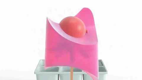 3D Kids Pink Popsicle Morphing into Cartoon Octopus Learning Colors 4K Stock Footage 334062003