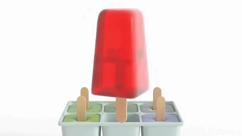 3D Kids Red Popsicle Morphing into Cartoon Crab Learning Colors 4K Vídeos de archivo 334214656