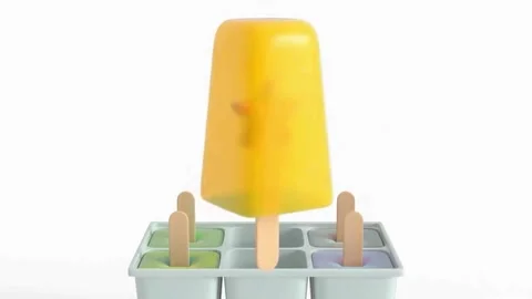 3D Kids Yellow Popsicle Morphing into Cartoon Starfish Learning Colors 4K Stock Footage 334061997