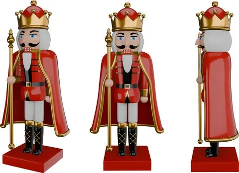 3d king nutcracker Stock Illustration
