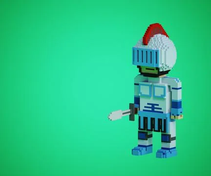 3D knight character Stock Illustration