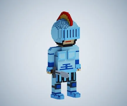 3D knight warrior Stock Illustration