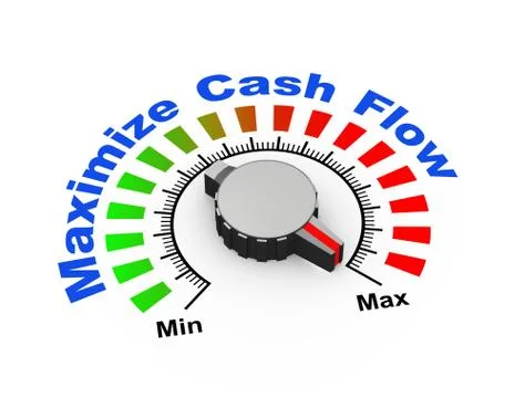3d knob - maximize cash flow イラスト素材