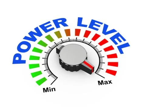 3d knob - power level Stock Illustration