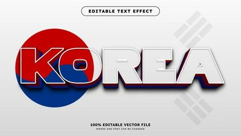 3d Korean style editable vector text effect Asian concept suitable for cele.. Stock Illustration