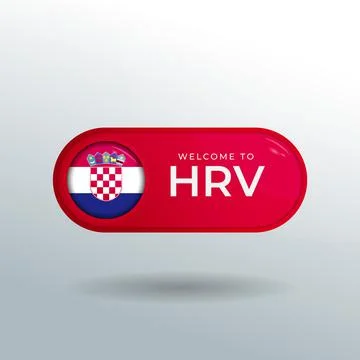3D Label and Location Pointer Flag Nation of Croatia with Glossy Reflection Stock Illustration