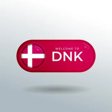 3D Label and Location Pointer Flag Nation of Denmark with Glossy Reflection Stock Illustration