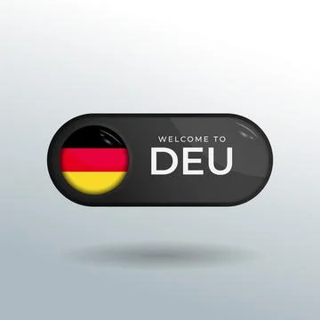 3D Label and Location Pointer Flag Nation of Germany with Glossy Reflection Stock Illustration