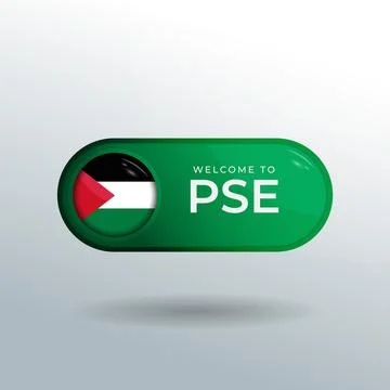 3D Label and Location Pointer Flag Nation of Palestine with Glossy Reflection Stock Illustration