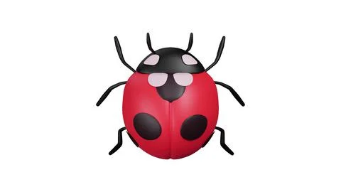 3D lady bug Stock Illustration