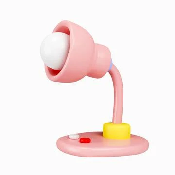 3d lamp. Back to school and education concept. isolated on background, icon Stock Illustration
