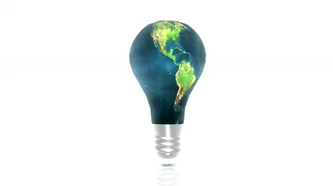 3D lamp with earth texture Stock Footage 271957