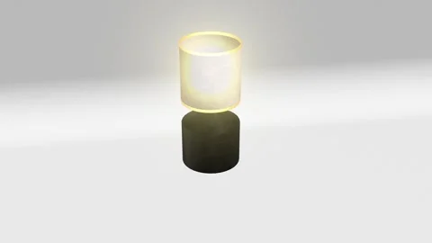 3D Lamp on a White Isolated Background. Glowing Room Lamp 3D. 4K Stock Footage 281398614