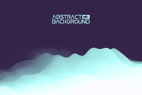 3D landscape Abstract blue Background. Blue Gradient Vector Illustration Illustrazione stock