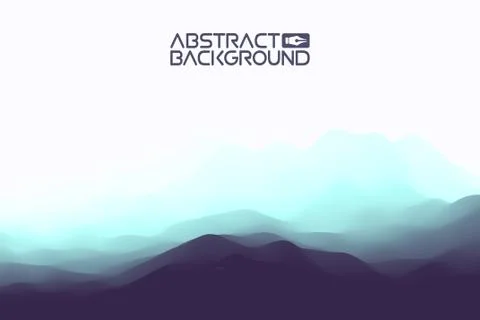 3D landscape Abstract blue Background. Blue Gradient Vector Illustration Illustrazione stock