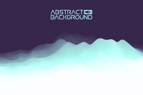 3D landscape Abstract blue Background. Blue Gradient Vector Illustration Illustrazione stock