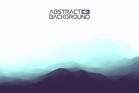 3D landscape Abstract blue Background. Blue Gradient Vector Illustration Illustrazione stock