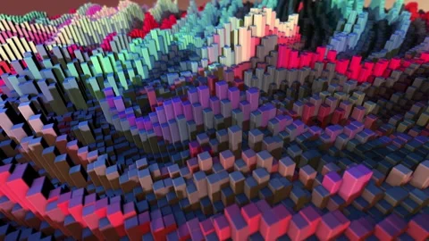 3D landscape. Colorful,  Stock Footage 280056734