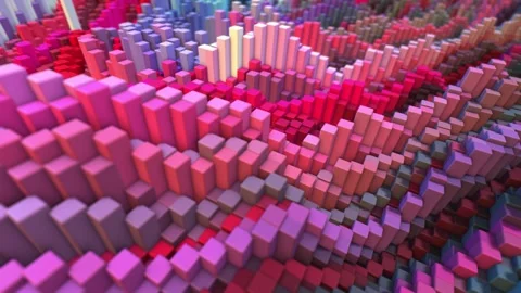 3D landscape. Colorful,  Stock Footage 280056736