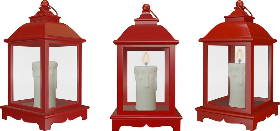 3d lantern Stock-Illustration