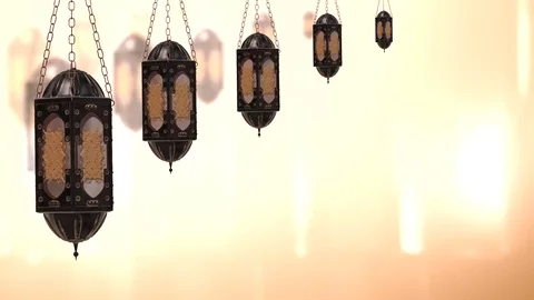 3D Lantern Ramadan With a moving background Vidéo 96015460