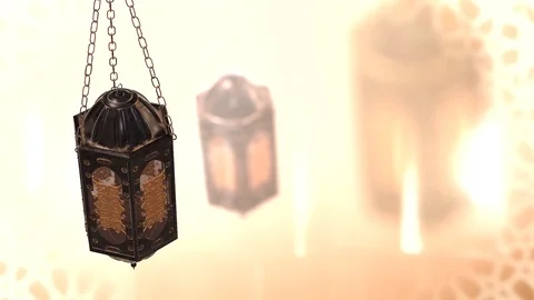3D Lantern Ramadan With a moving background Vidéo 96015673
