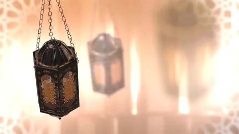 3D Lantern Ramadan With a moving background Vidéo 96015682