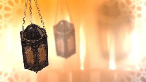 3D Lantern Ramadan With a moving background Vidéo 96015820