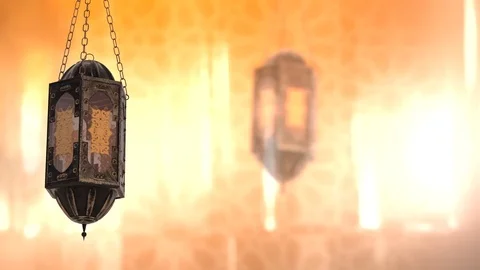 3D Lantern Ramadan With a moving background Vidéo 96016427
