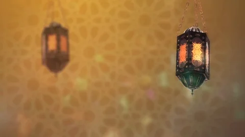 3D Lantern Ramadan With a moving background Vidéo 96016457