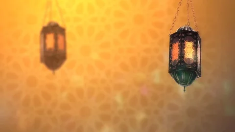 3D Lantern Ramadan With a moving background Vidéo 96016721