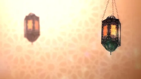 3D Lantern Ramadan With a moving background Vidéo 96016888