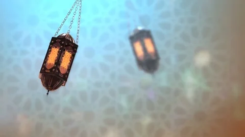 3D Lantern Ramadan With a moving background Vidéo 96017138