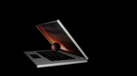 3d Laptop Eruption Stock Footage 1002723