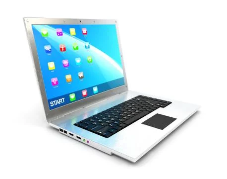 3d laptop Illustrazione stock