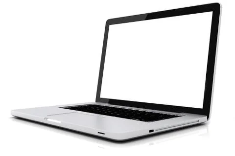 3d laptop isolated on white background Stock Illustration