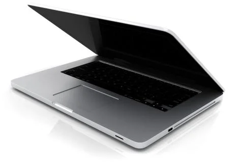 3d laptop isolated on white background Stock Illustration
