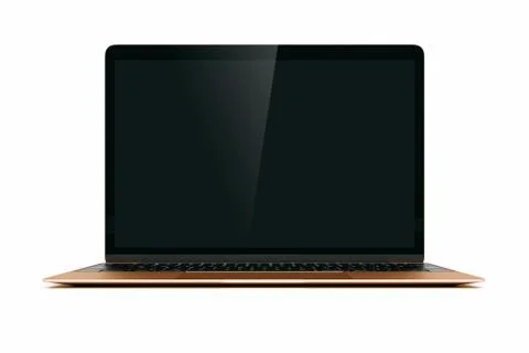 3d laptop on white background Illustrazione stock
