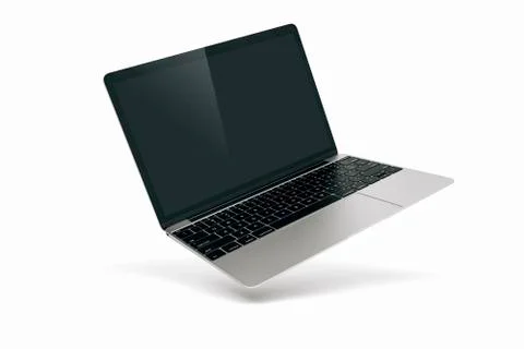 3d laptop on white background Stock Illustration