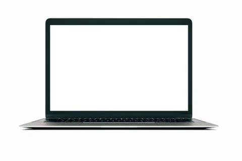 3d laptop on white background Illustrazione stock