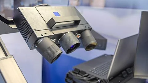 3d Laser Scanning Computer Stockfoto's