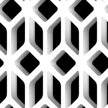 3D Lattice Vector Seamless Pattern Stock Illustration