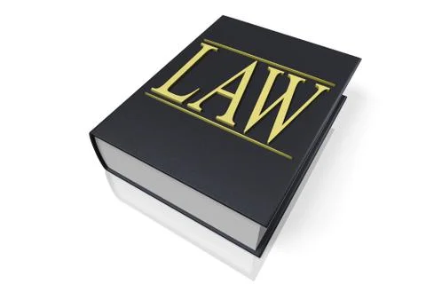 3D law book/ justice/ code concept Illustrazione stock