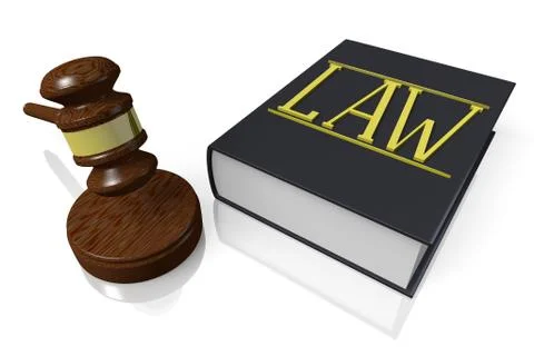 3D law book/ justice/ code concept Stock-Illustration