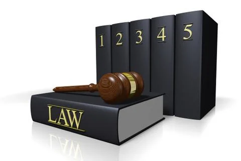 3D law/ justice/ code concept Stock Illustration