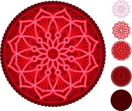 3d Layered Mandala Template for Laser Cutting. Mandala Multilayer Cut File Stock Illustration